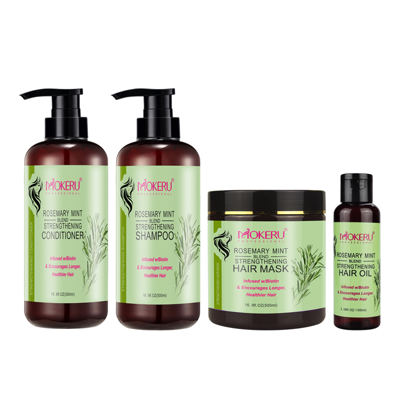 Mokeru OEM Natural Hair Care Set: Rosemary Hair Oil, Hair Masks, Shampoo, and Conditioner for Pure Restore and Anti-Loss