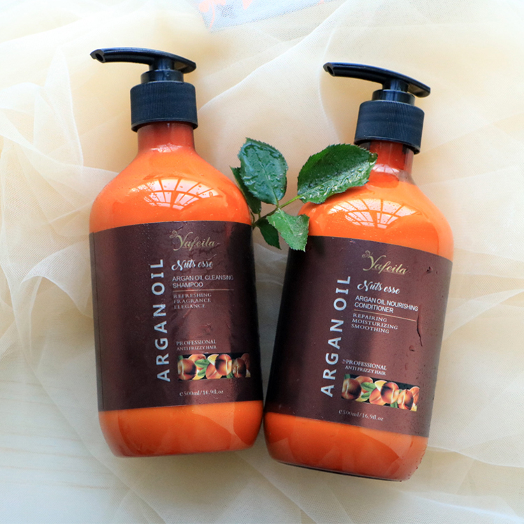 Non-public Label Extremely Hair Care Day by day Moisture Argan Oil Shampoo and Conditioner Set for Weak, Uninteresting Hair