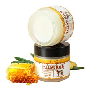 Non-public Label 100% Pure Skincare Balm Made out of Grass-Fed Beef Tallow – Whipped Moisturizer for Delicate Pores and skin on Face and Physique