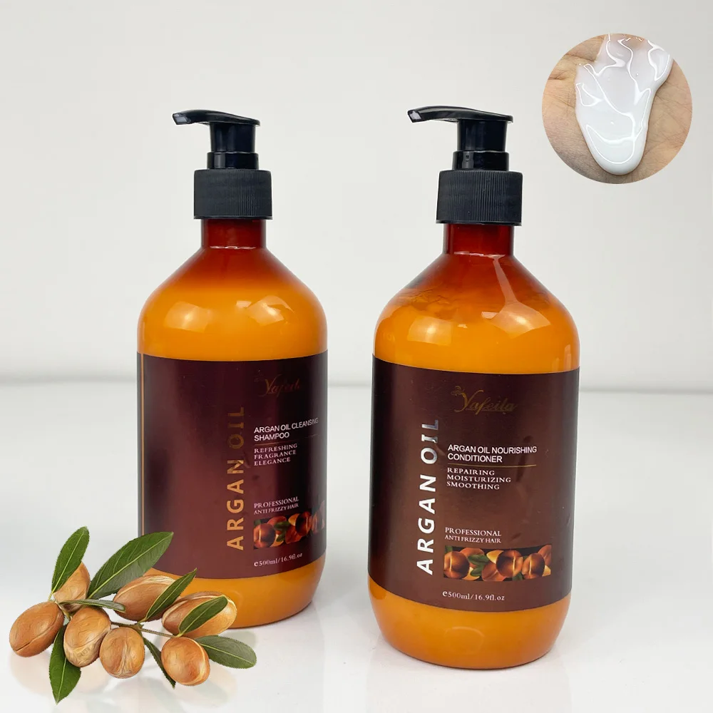 Non-public Label Extremely Hair Care Day by day Moisture Argan Oil Shampoo and Conditioner Set for Weak, Uninteresting Hair